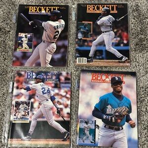 Lot of 4 Beckett Sports Ken Griffey Jr Price Guide baseball Magazines